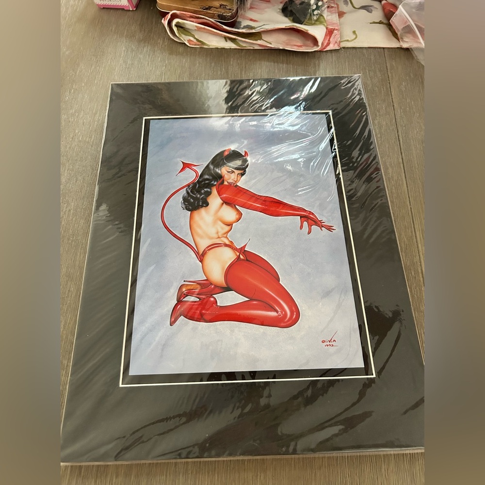 Bettie Page Olivia Devil Pin-Up Art Print